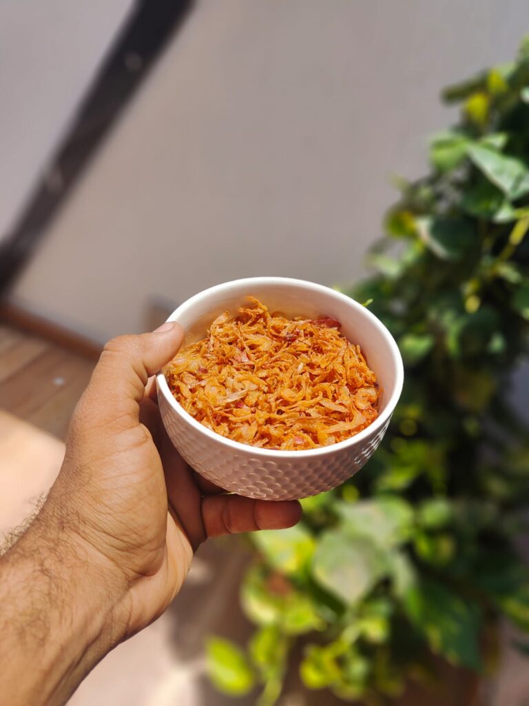 how to make birista fried onion